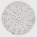 Elegant round crochet rug