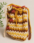 Vintage inspired crochet crossbody bag