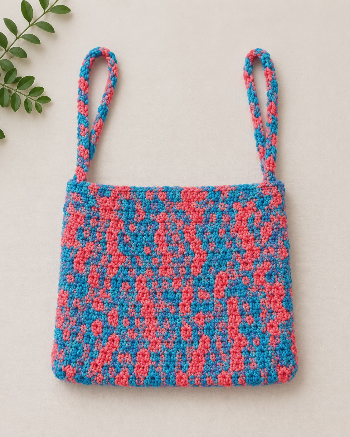 Coral reef crochet tote bag
